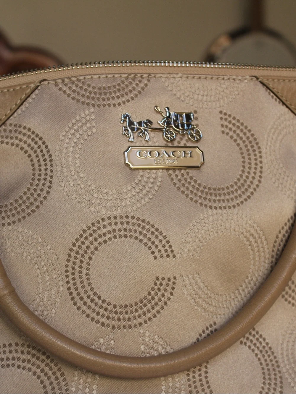 Coach Madison Dotted Op Art Large Sophia Satchel (2012)